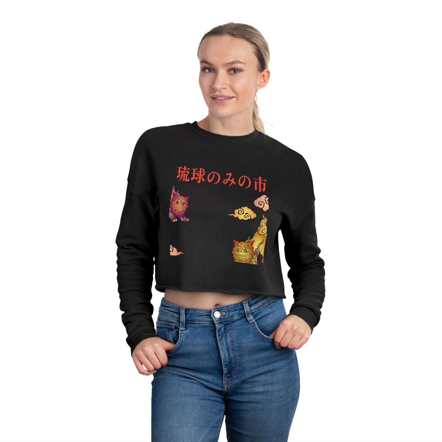 Cropped Sweatshirt - Women's 'Japanese Summer' Sweater